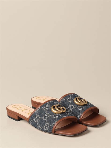 gucci blue flats|gucci jolie denim flats sandals.